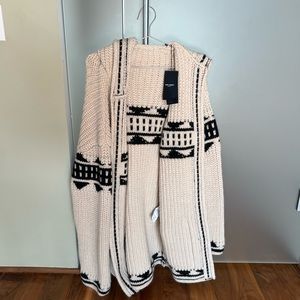 Saint Laurent Open Front KnittedHoodie